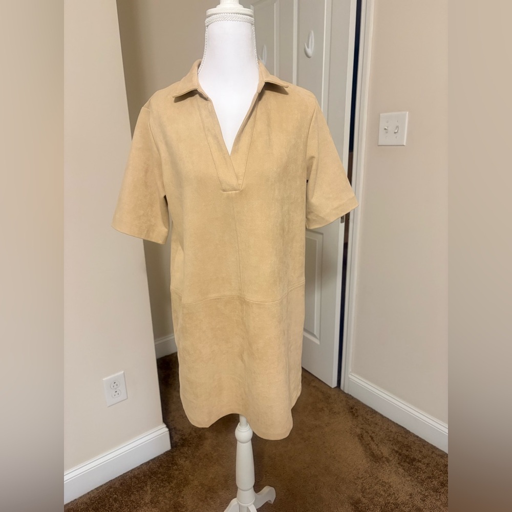 Naked Zebra Beige Suede Dress